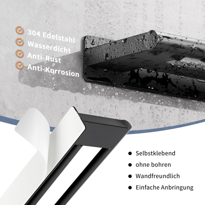 Gsocel Doppelt Handtuchstange Badetuchhalter Selbstklebend Handtuchhalter Ohne Bohren Matt Edelstahl