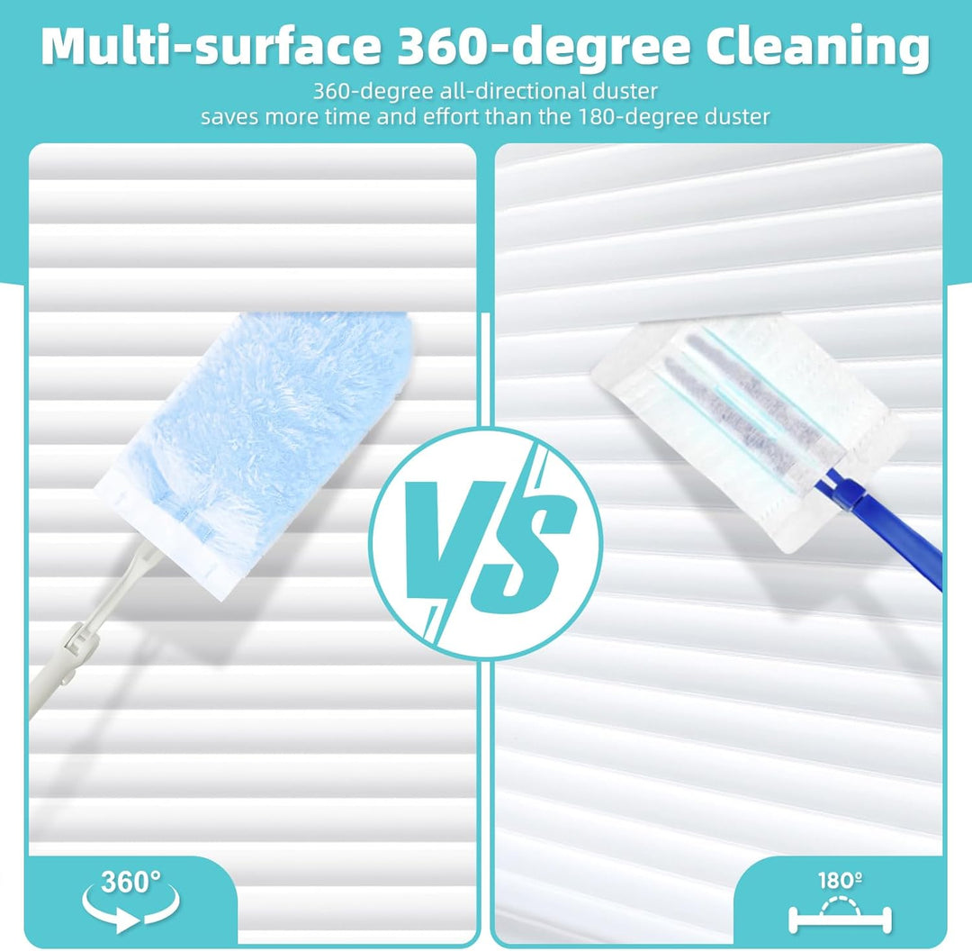 40 Stück Staubmagnet Kompatibel mit Swiffer Staubmagnet Nachfüllpack, 360° Staubwedel für Swiffer Du