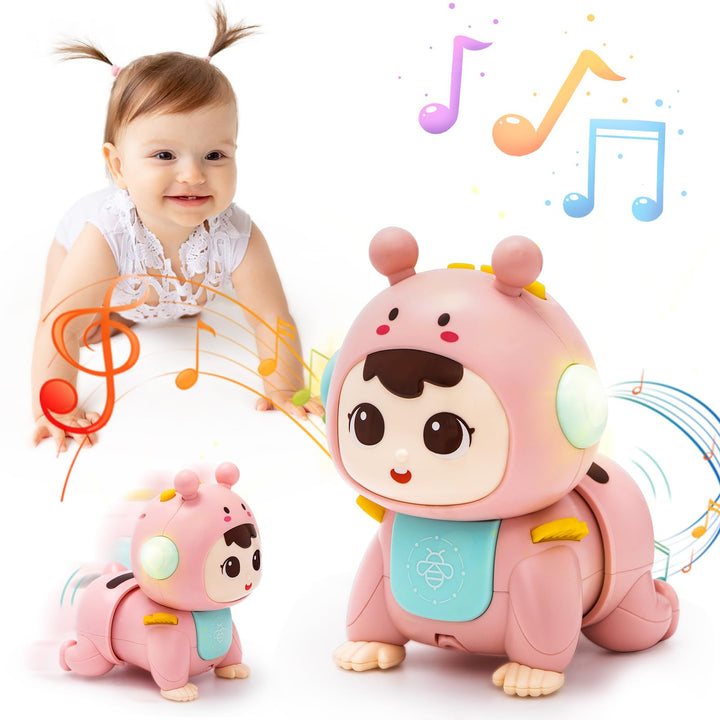 Musik Licht Krabbelnde Baby Spielzeug Bauchlage Musikalische Sensorik Spielzeug Tummy Time Toys für