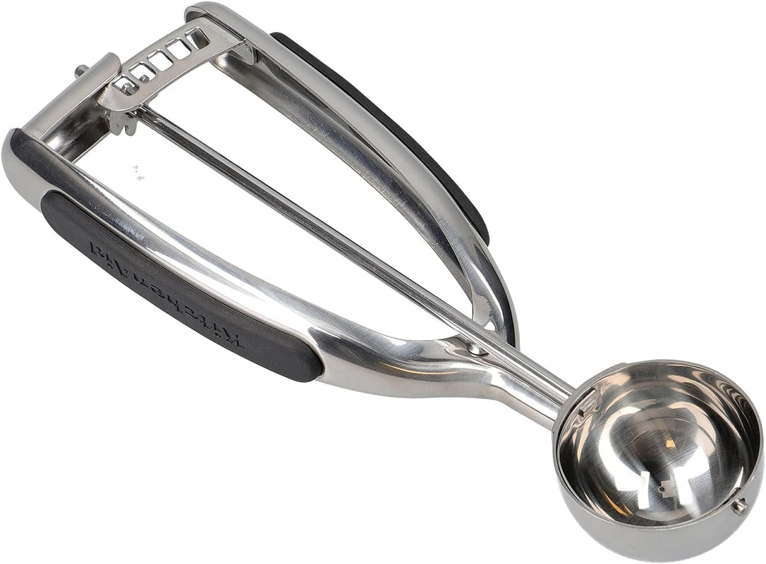 KitchenAid Eisportionierer, Eiscreme- und Teiglöffel mit Auslöser, Spülmaschinenfest – Edelstahl Far