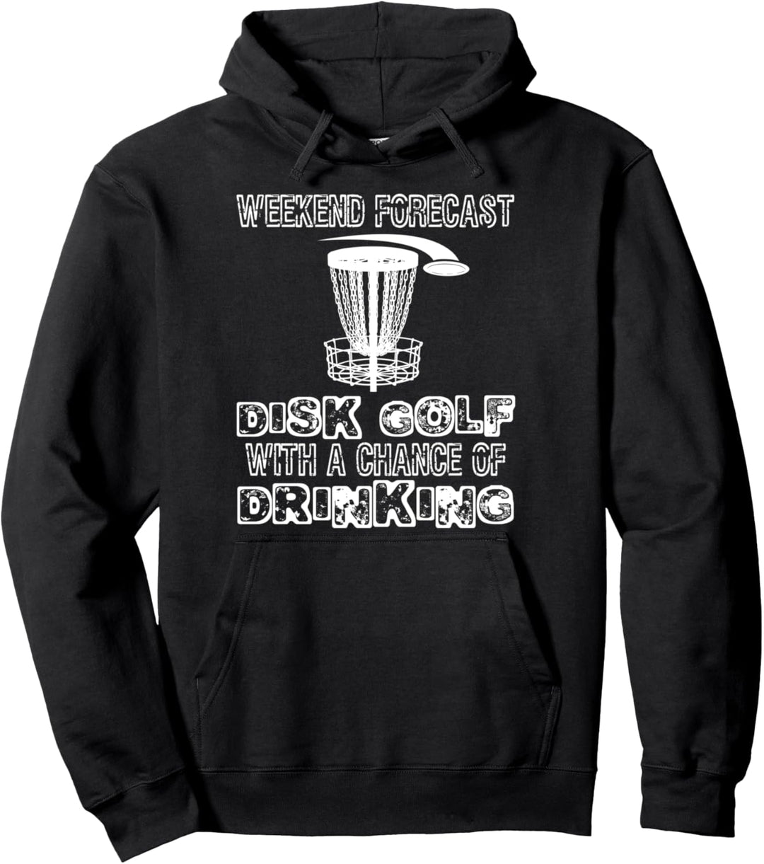Wochenendprognose Diskettengolf mit Trinkgelegenheit Pullover Hoodie