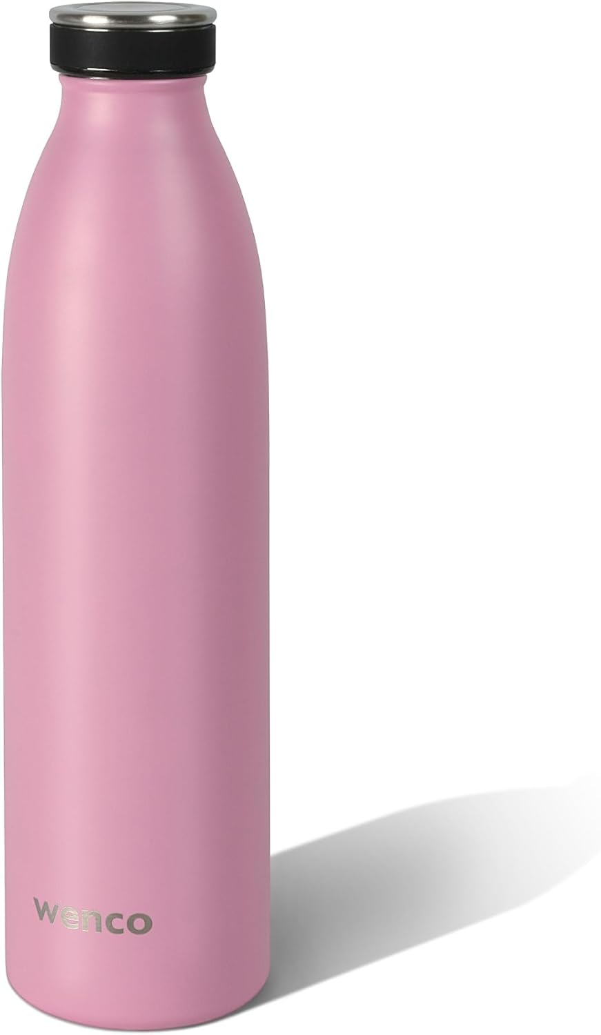 wenco Trinkflasche Edelstahl 0,75l / 750ml isoliert und auslaufsicher für kalte und heisse Getränke