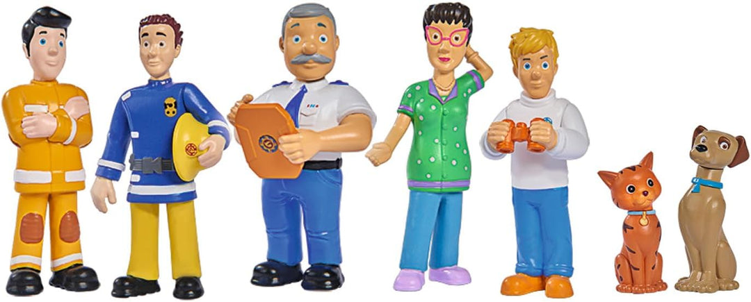 Simba 109252538 - Feuerwehrmann Sam Figuren Set, 6 Stück, 2-Fach Sortiert, es Wird nur eine Version