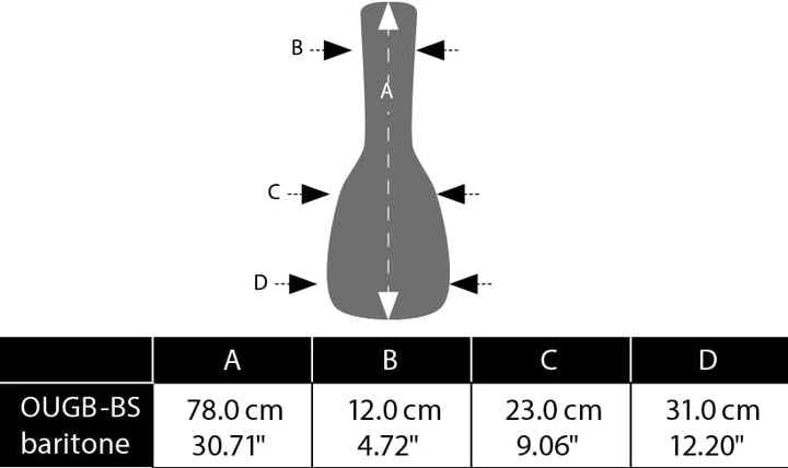 Ortega Guitars OUGB-BS Ukulele Gigbag Bariton Ukulele, Bariton Ukulele