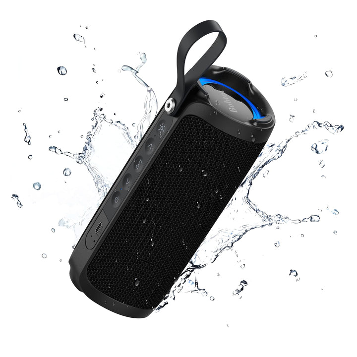 Bobtot Tragbarer Bluetooth-Lautsprecher, IPX6 wasserdicht, mit kräftigem Bass, 15 W RMS lautem Sound