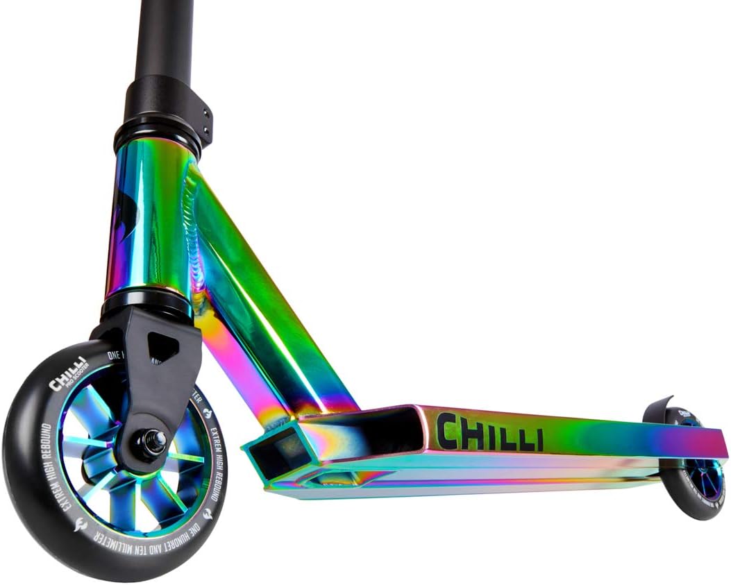 Chilli Rocky Scooter Grind - 360 - neochrome| Erstklassiger Stunt-Scooter | Robuster Roller, drehbar