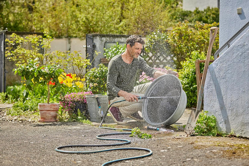 Gardena EcoLine Schlauch 1/2 Zoll, 20m mit Systemteilen: Nachhaltiger Gartenschlauch aus recyceltem