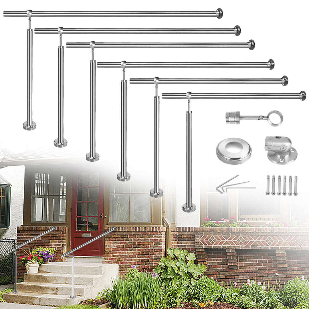 Edelstahl Eingangsgeländer Treppengeländer 150cm Handlauf Geländer für Treppen Pflegeleicht Wandhand