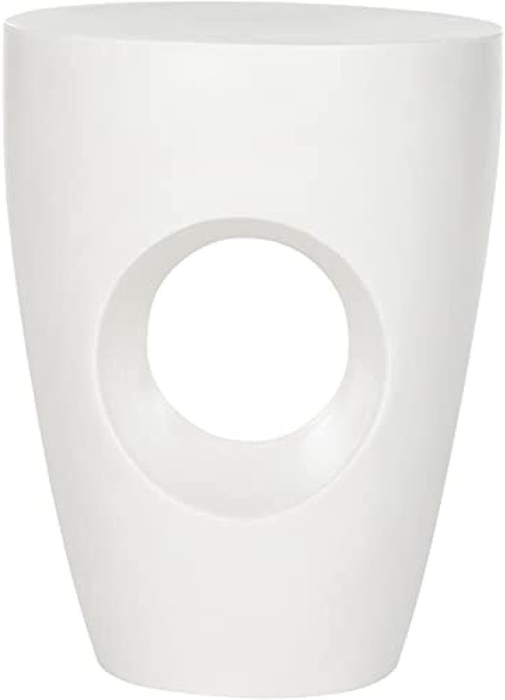 SAFAVIEH Modern Draussen Zement Hocker, Elfenbein, 36 X 36 X 44.95 Ivory, Ivory