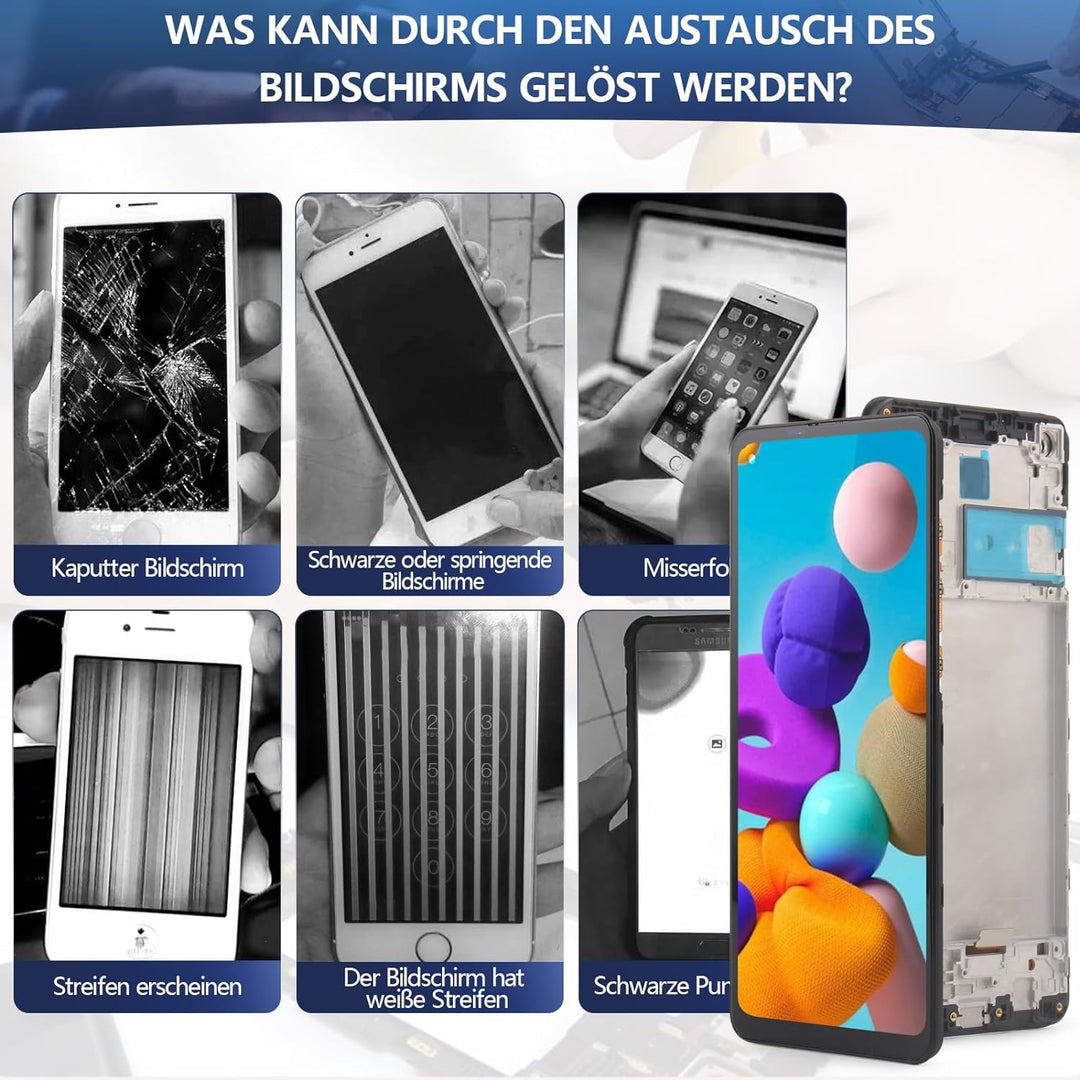 RongZy Ersatz Display Kompatibel für Samsung Galaxy A21S SM-A217F Touchscreen Bildschirm Digitizer G
