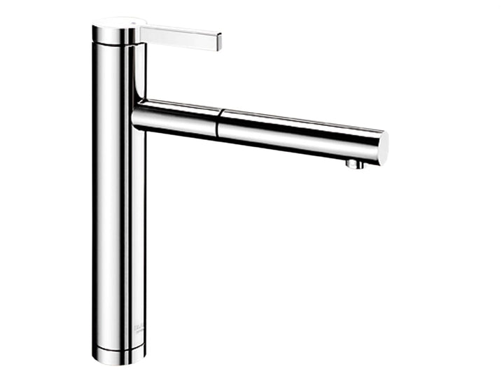 BLANCO LINEE-S chrom | Hochdruck | Mit herausziehbarem Schlauch | Rückflussverhinderer | Keramik Kar