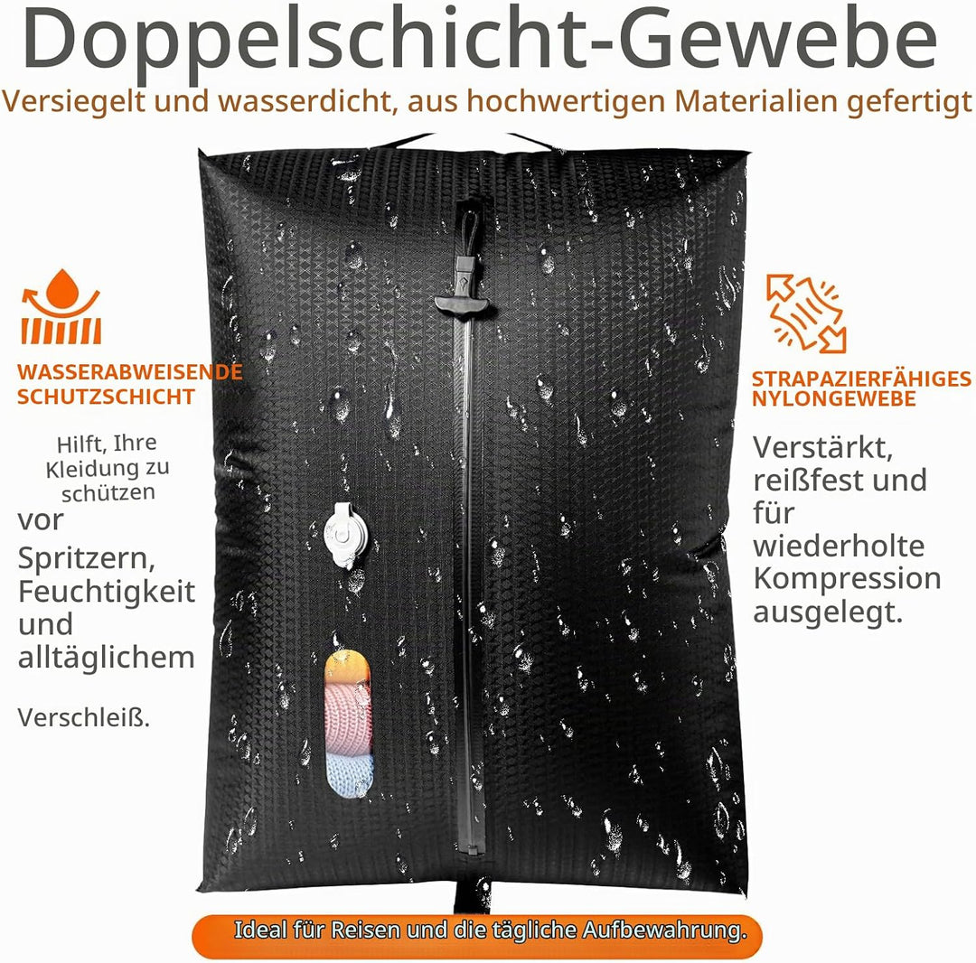 Vakuumbeutel für Kleidung Reise, Reise Vakuumbeutel mit Pumpe Kabelloser, 20 Zoll Handgepäck Vakuumb