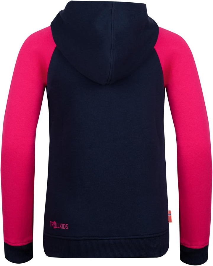 Trollkids Girls Stavanger Sweater 164 Navy/Pink, 164 Navy/Pink