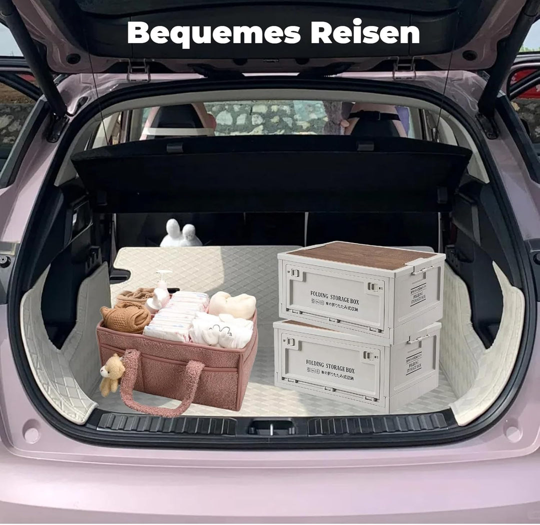 Wickeltasche Organizer, Wickeltisch Organizer, Tragbarer Wickelkorb mit Herausnehmbaren Fächern, Plü