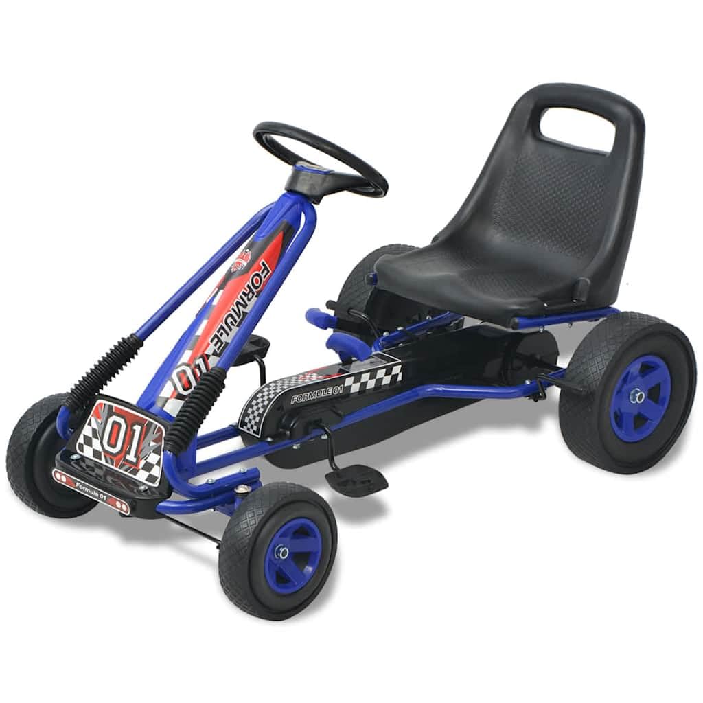 Pedal Go-Kart mit verstellbarem Sitz Blau,11.2kg,80152