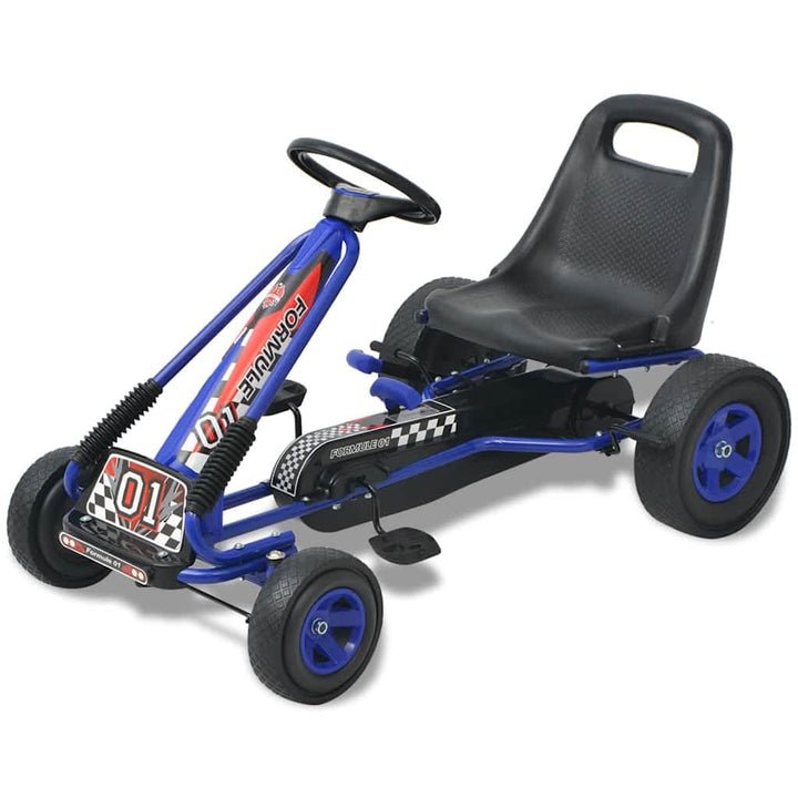 Pedal Go-Kart mit verstellbarem Sitz Blau,11.2kg,80152