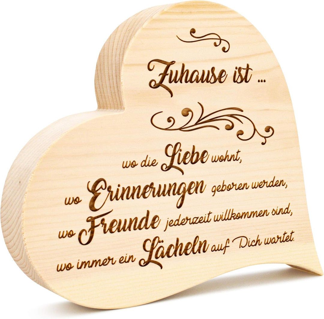 sagl.tirol Zirbenherz Wo die Liebe wohnt (20 cm), 20 cm