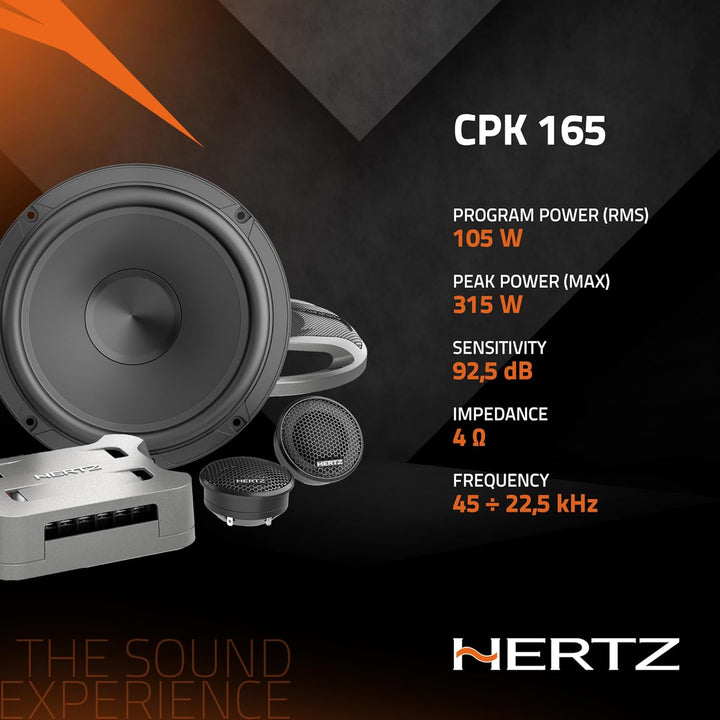 Hertz CPK 165 2-Wege System, 165mm,105 Watt rms