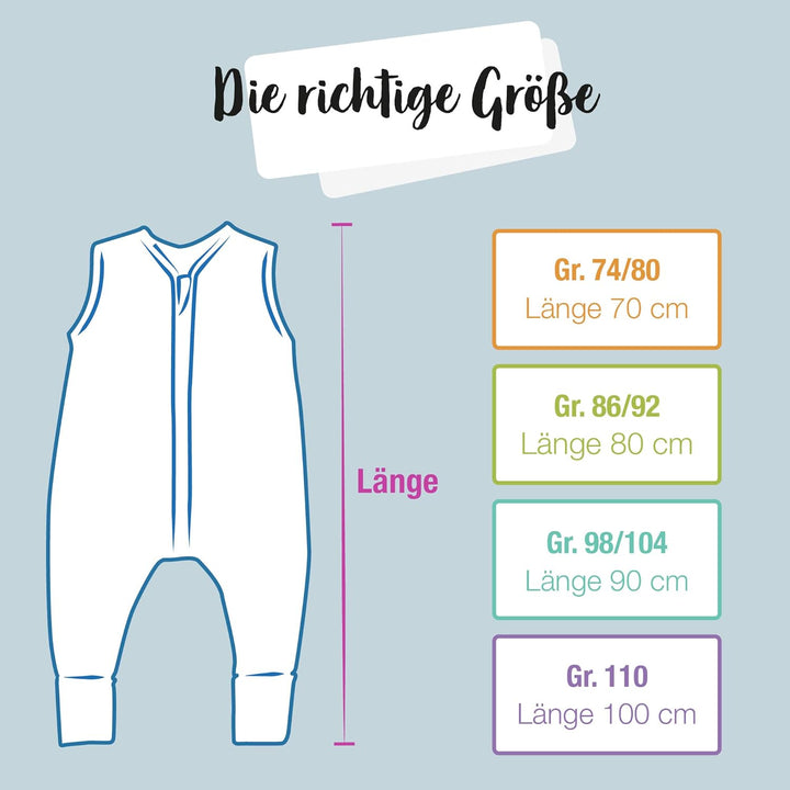 Ehrenkind® Baby Sommerschlafsack mit Beinen | Bio-Baumwolle | Sommer Schlafsack verschiedene Grössen