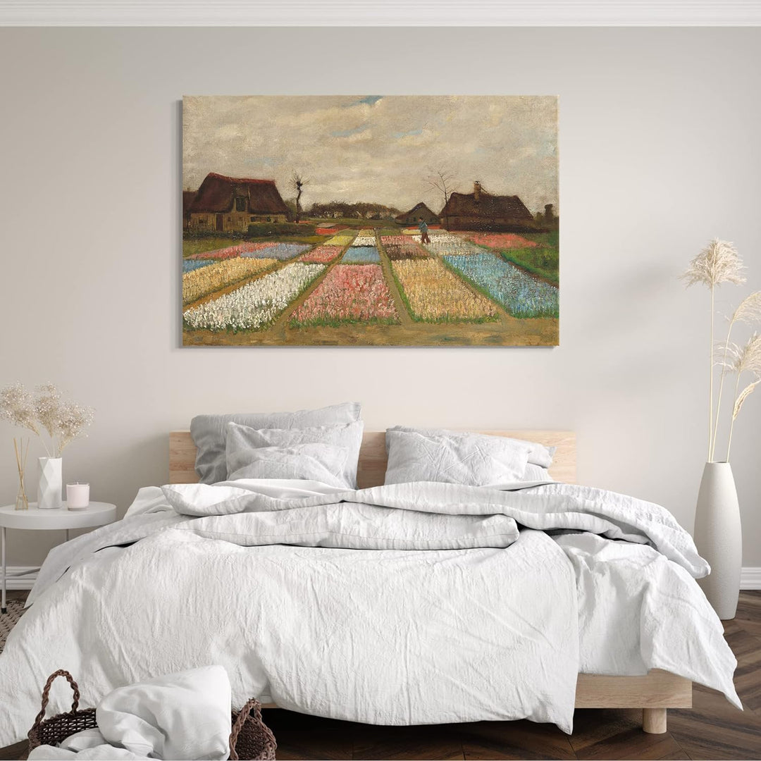 Printed Paintings Leinwand (80x60cm): Vincent Van Gogh - Blumenbeete in Holland 80x60 cm, 80x60 cm