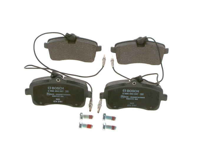 Bosch BP1007 Bremsbeläge - Vorderachse - ECE-R90 Zertifizierung - vier Bremsbeläge pro Set