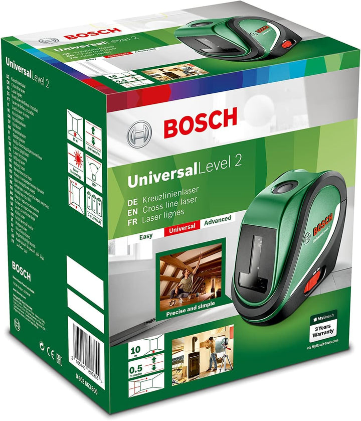 Bosch Home and Garden Bosch Kreuzlinienlaser UniversalLevel 2 (Laserkreuz inkl. integrierter Lotpunk