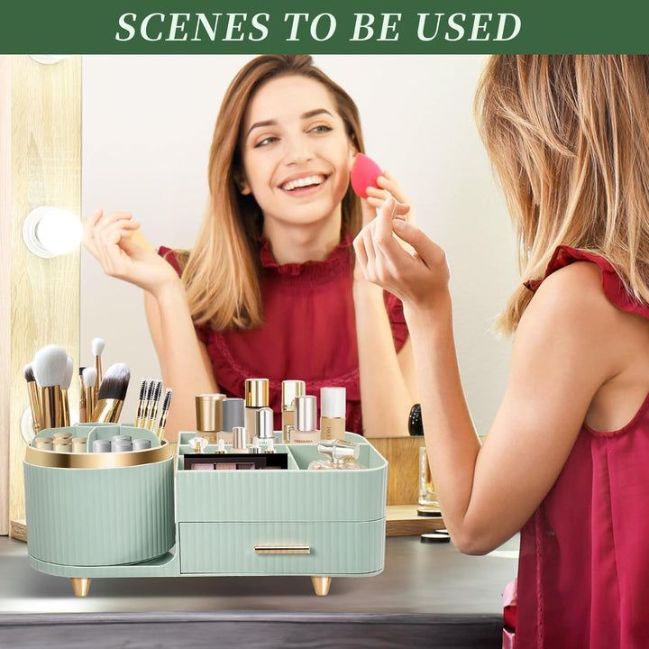 Cinnani Make Up Kosmetik Organizer, 360° Drehbarer Multifunktionale Kosmetikaufbewahrung,Beauty Orga