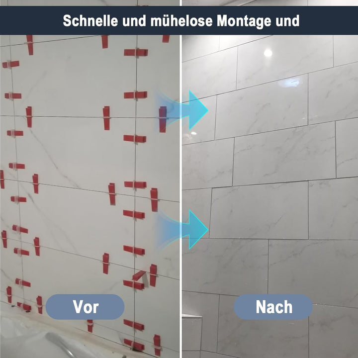 Fliesen Nivelliersystem 500 Stück Laschen Zuglaschen 1,5 mm Fugenbreite, Verlegesystem Werkzeug für