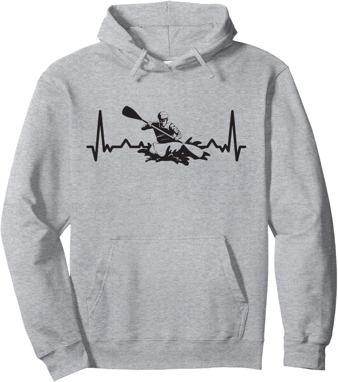 Herzschlag Rafting Boot fahren Berge Wildwasser Bootfahren Pullover Hoodie