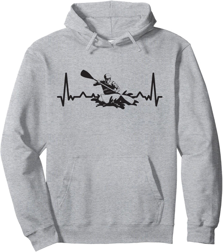 Herzschlag Rafting Boot fahren Berge Wildwasser Bootfahren Pullover Hoodie