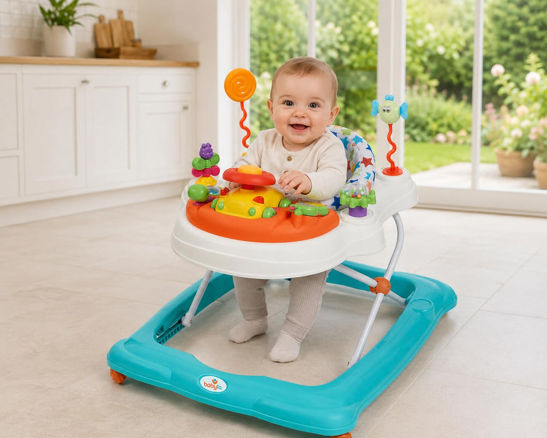 Babylo Twist About Baby Walker mit Aktivitäten und elektronischen Spielen, höhenverstellbar und 120