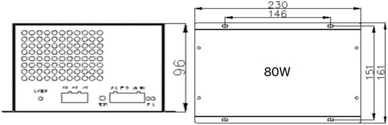 Cloudray CO2 Laser Power Supply CO2 Laser Netzteil CO2 laser 80w für CO2 Laserröhre CO2-Laserröhre F