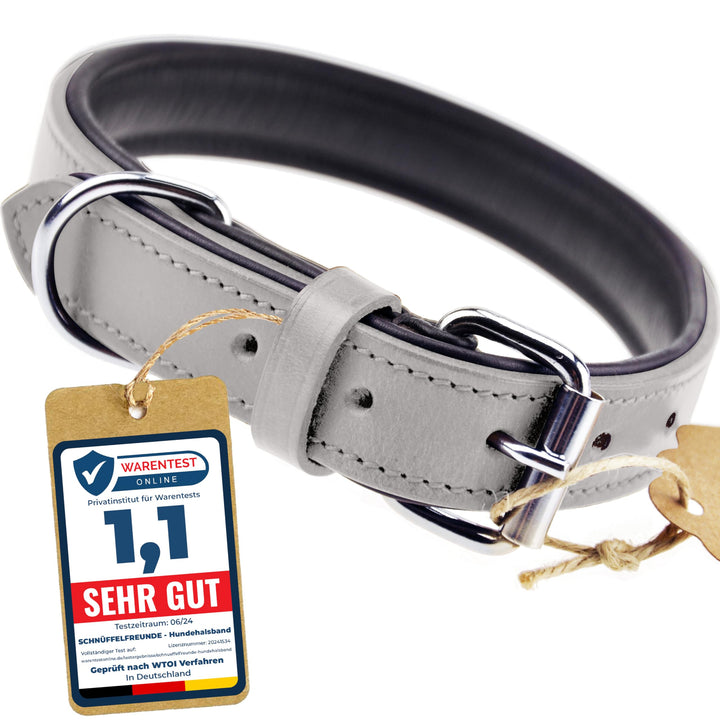 Schnüffelfreunde Halsband für Hunde aus Leder, Hundehalsband für den grossen, mittleren und kleinen