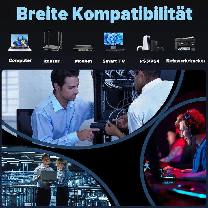 LAN Kabel 80 Meter Outdoor, Cat 6 Netzwerkkabel 80m Ethernet Kabel Verlegekabel Hochgeschwindigkeits
