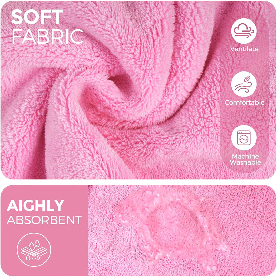 CITÉTOILE Hundebademantel mit Pfotenschutz für Pool &amp; Regen Rosa S | Saugfähig Hundehandtuch mit Kap