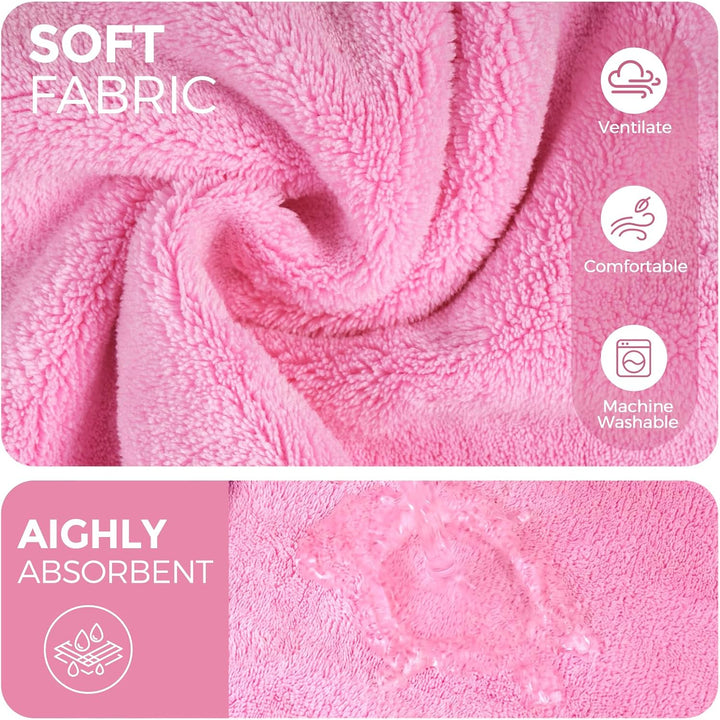 CITÉTOILE Hundebademantel mit Pfotenschutz für Pool &amp; Regen Rosa S | Saugfähig Hundehandtuch mit Kap