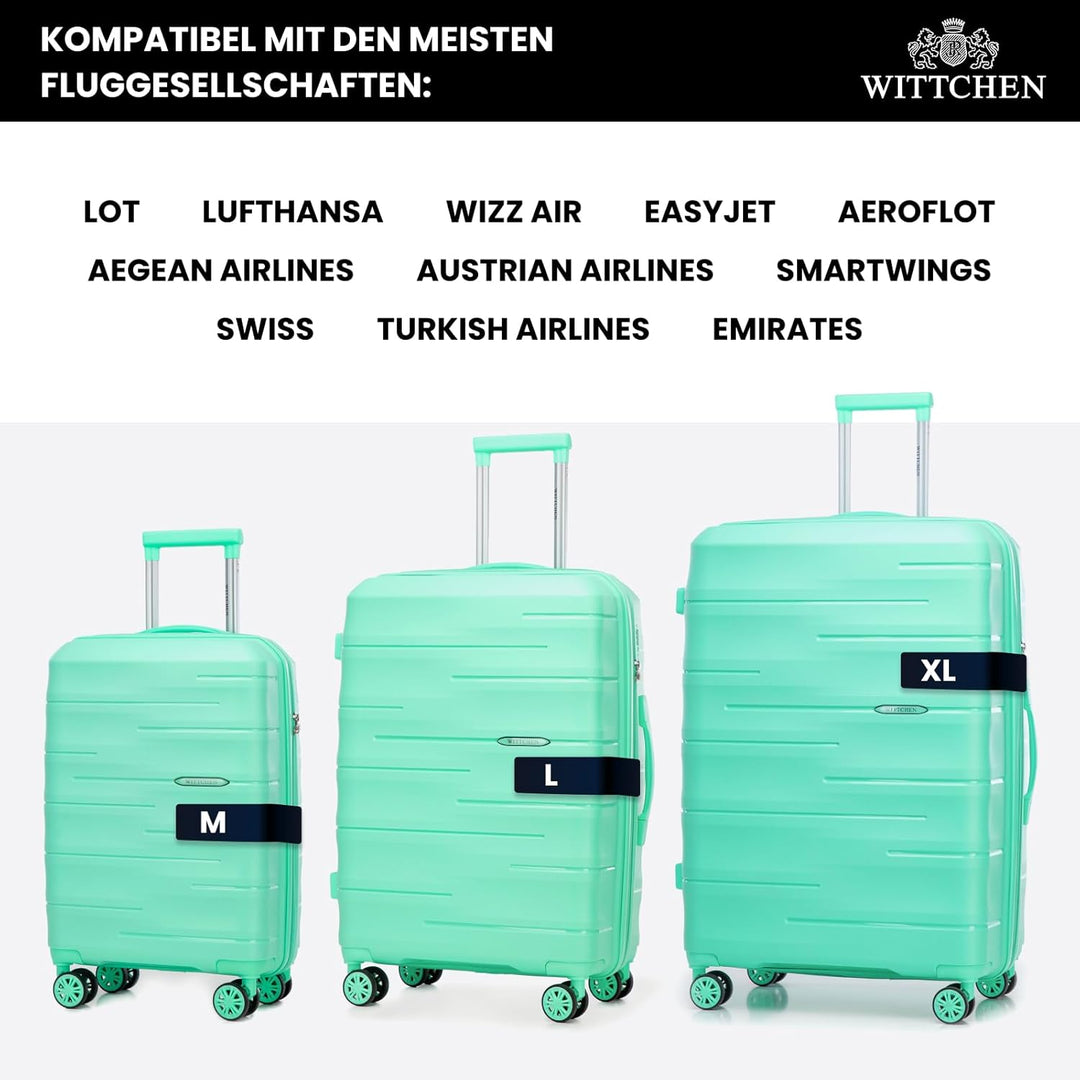 WITTCHEN ARCO Line | Kabinenkoffer Handgepäck Kleiner Koffer | Leichtes Gepäck Polypropylen TSA-Schl