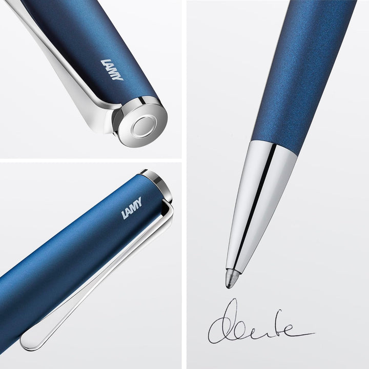 LAMY studio Premium Kugelschreiber 267 aus Edelstahl in mattem Lack-Finish, propellerförmige Clip-Dr