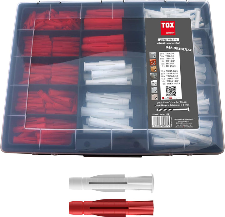 TOX Allzweckdübel - Sortiment Clever Mix Pro 446 tlg, 1 Stück, 094901114