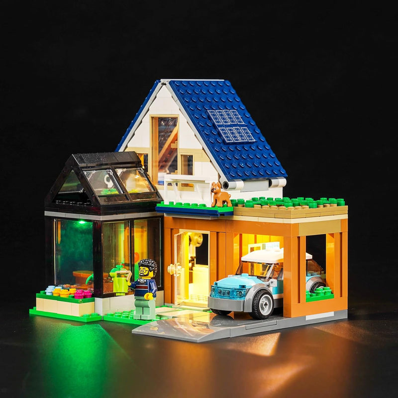 Led Licht Set für Lego Family House and Electric Car 60398 (Kein Lego), Dekorationsbeleuchtungsset f