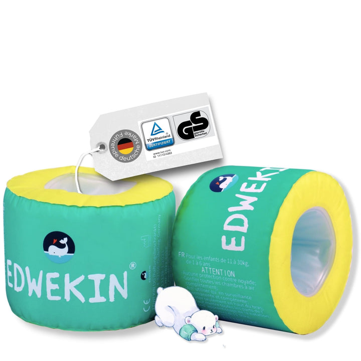 EDWEKIN® Premium Schwimmflügel | TÜV & GS-geprüft ✓ | Für Kinder 1–6 Jahre | BPA-frei & stylisches D