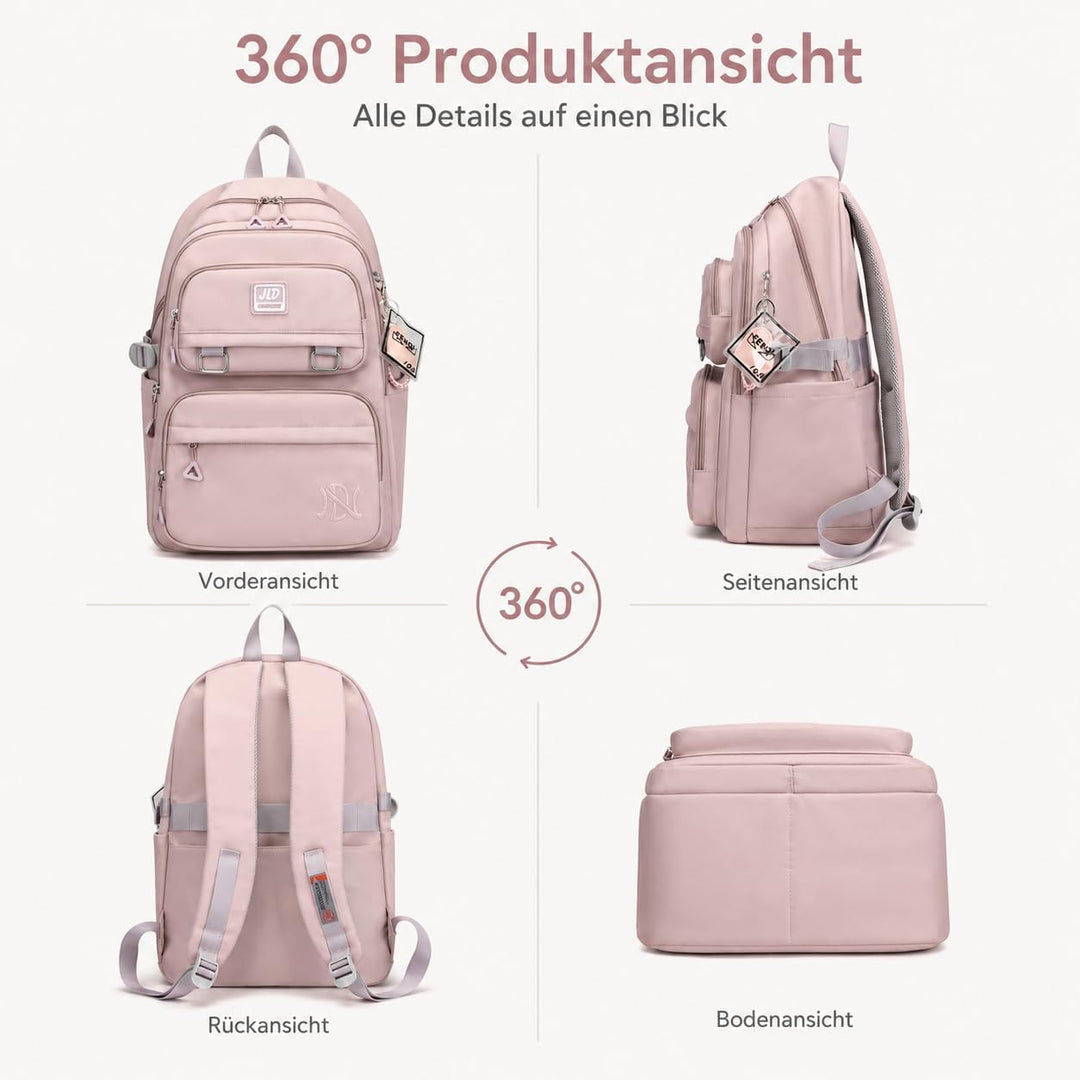 JANSBEN Schulrucksack jungen mädchen teenager schultasche Wasserdicht Rucksack Damen herren schulran