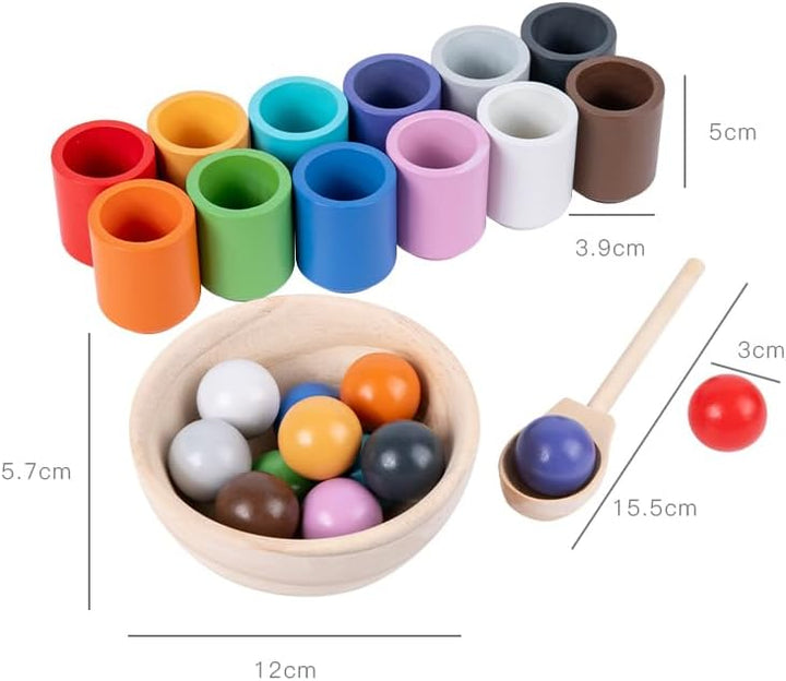 KidMigo Montessori Spielzeug 2 Jahre, Holz Sortier Stapelspielzeug, Montessori Spielzeug Baby, Senso