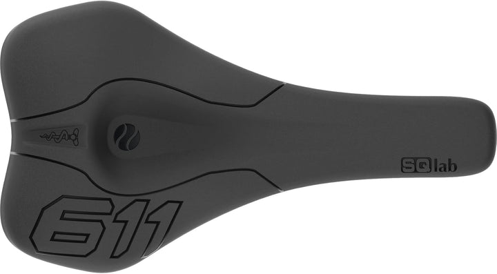 SQlab 611 Ergowave CrMo, MTB Tech & Trail Fahrradsattel Schwarz 13 cm Einfarbig, Schwarz 13 cm Einfa