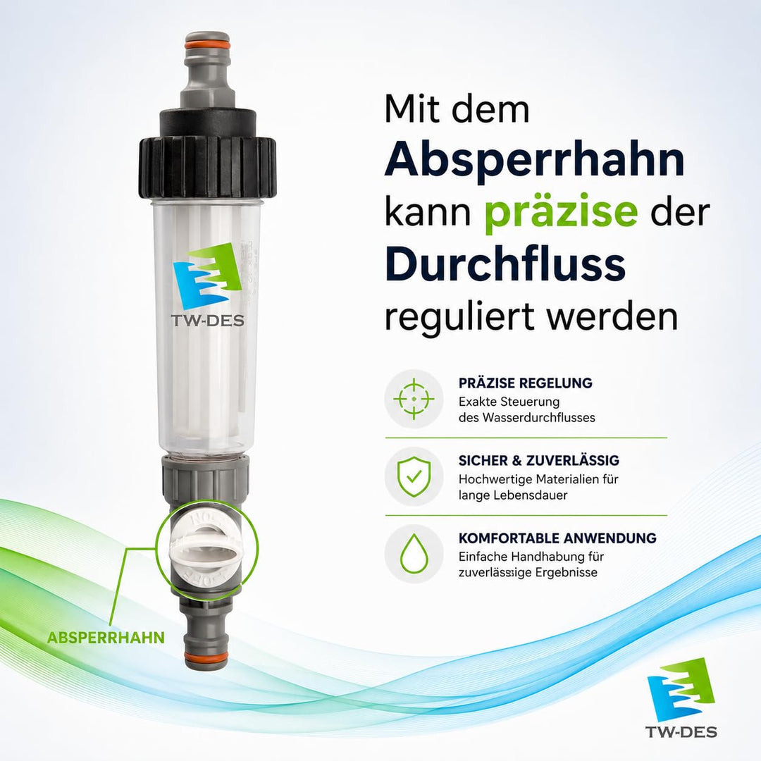 TW-DES Original Befüllfilter "ECONOMY" für Wohnmobil Caravan Wohnwagen Boot