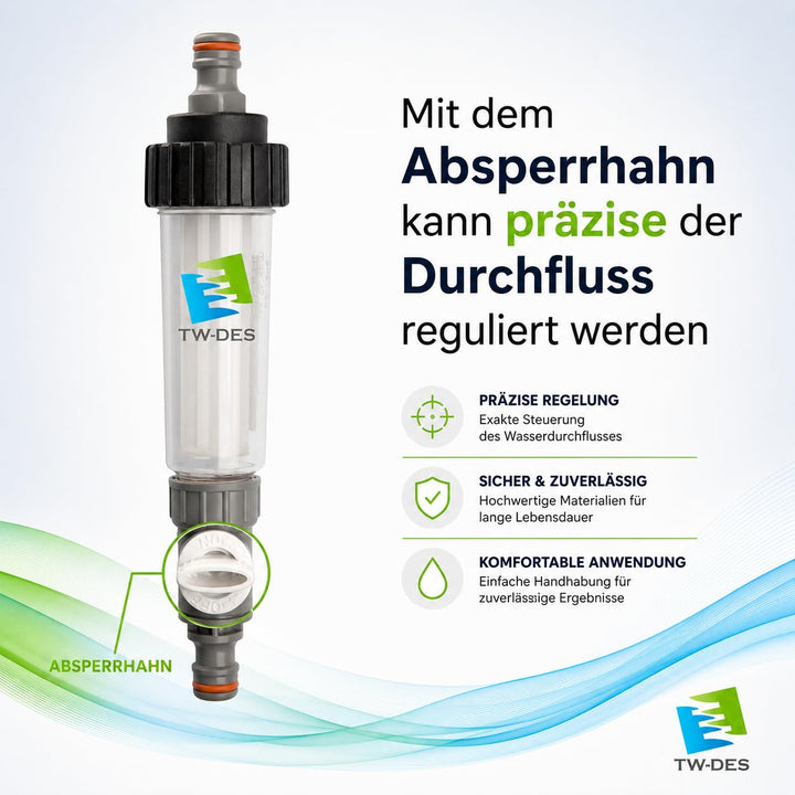 TW-DES Original Befüllfilter "ECONOMY" für Wohnmobil Caravan Wohnwagen Boot