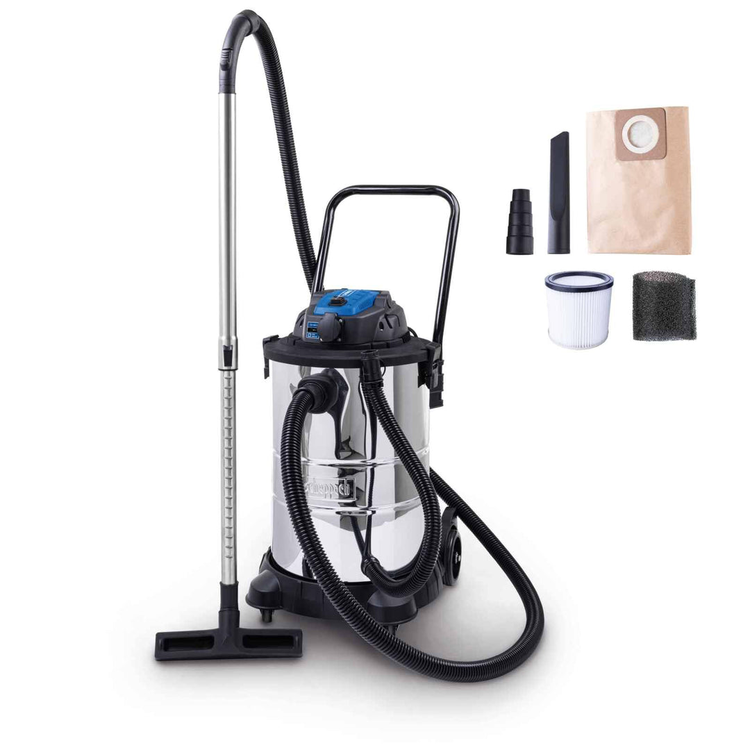 Scheppach Nass- / Trockensauger VC50 Nasssauger | 50L Edelstahlbehälter & Zubehör | 1400W Leistung |