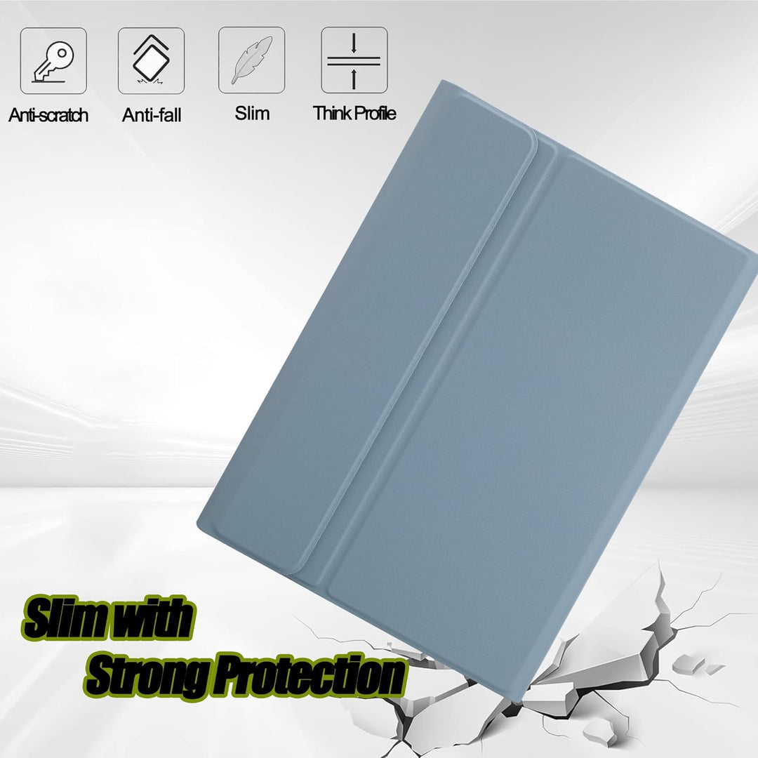 Tastatur mit Hülle für Samsung Galaxy Tab S 10 Lite & S10 FE & S9 FE, TPU Rückseite Hülle mit Magnet