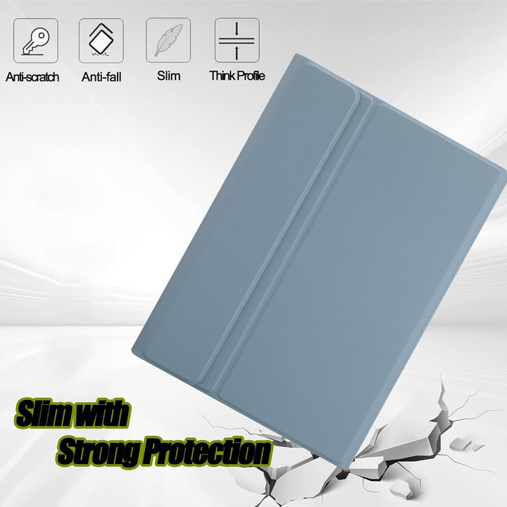 Tastatur mit Hülle für Samsung Galaxy Tab S 10 Lite & S10 FE & S9 FE, TPU Rückseite Hülle mit Magnet