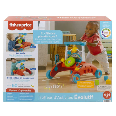 Fisher-Price 2-Seiten Auto-Lauflernwagen, mitwachsendes interaktives Spiel-Center mit über 50 Lieder